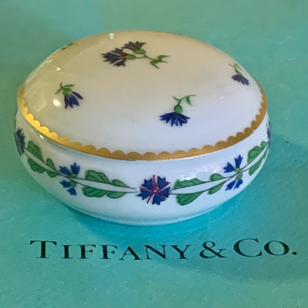 Tiffany & Co Limoges Gold Rimmed Trinket Box